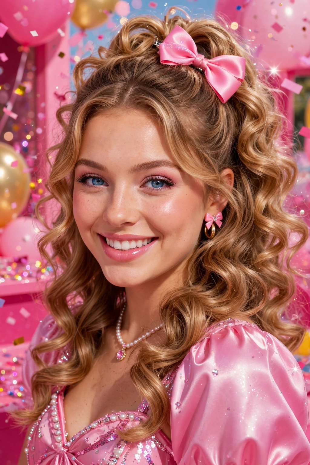 Half-up curls