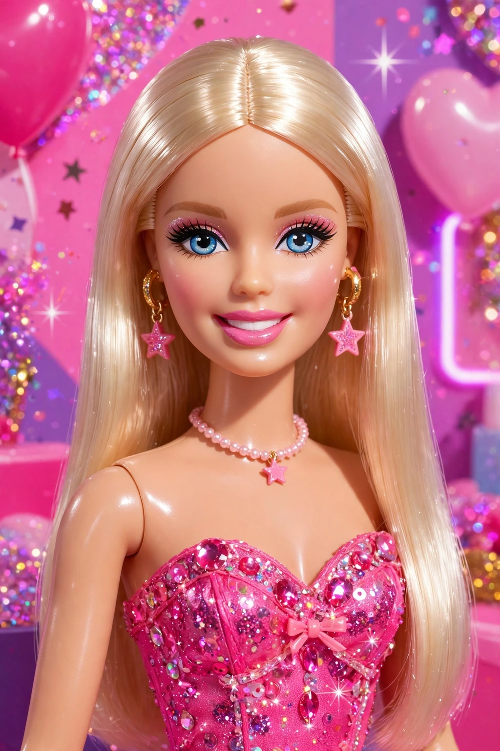 Sleek Barbie straight hair