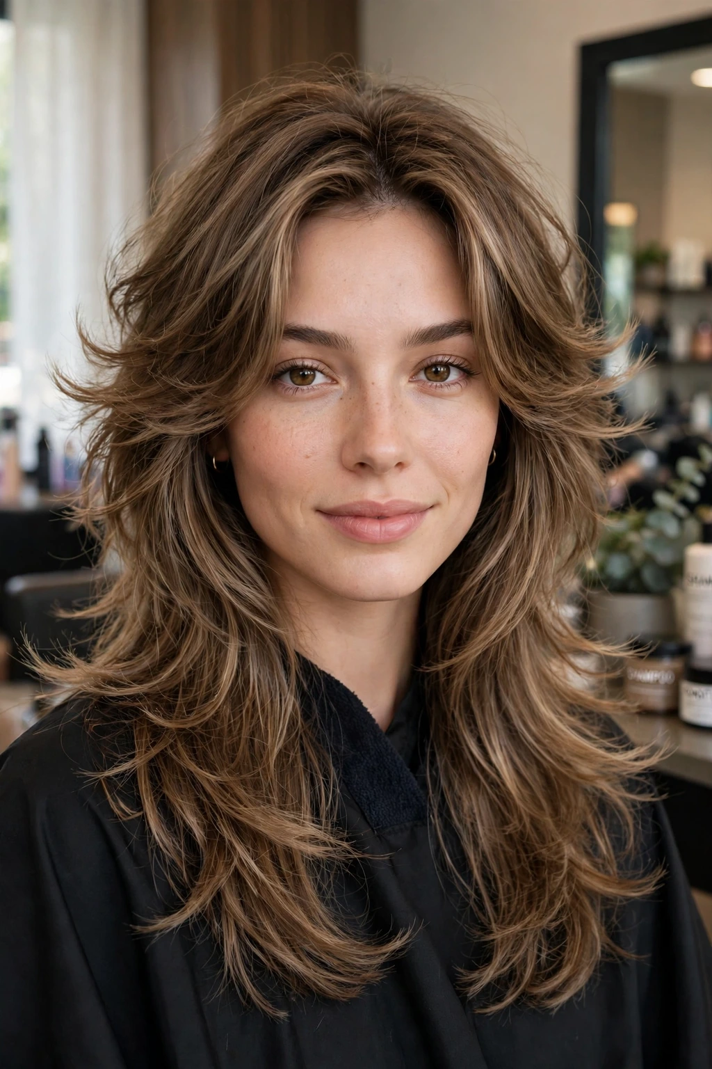 Feathered butterfly haircut