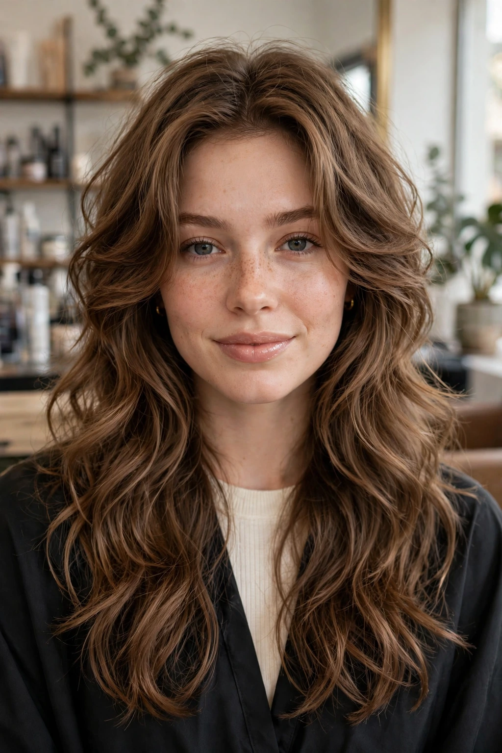 Wavy butterfly haircut