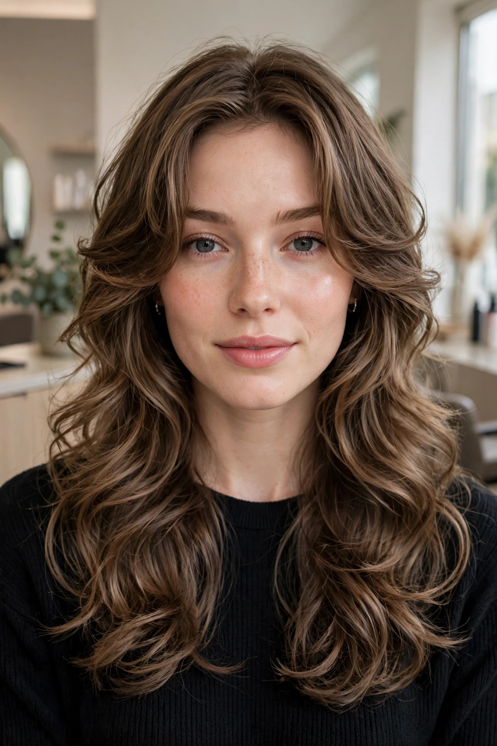 Soft butterfly waves hairstyle