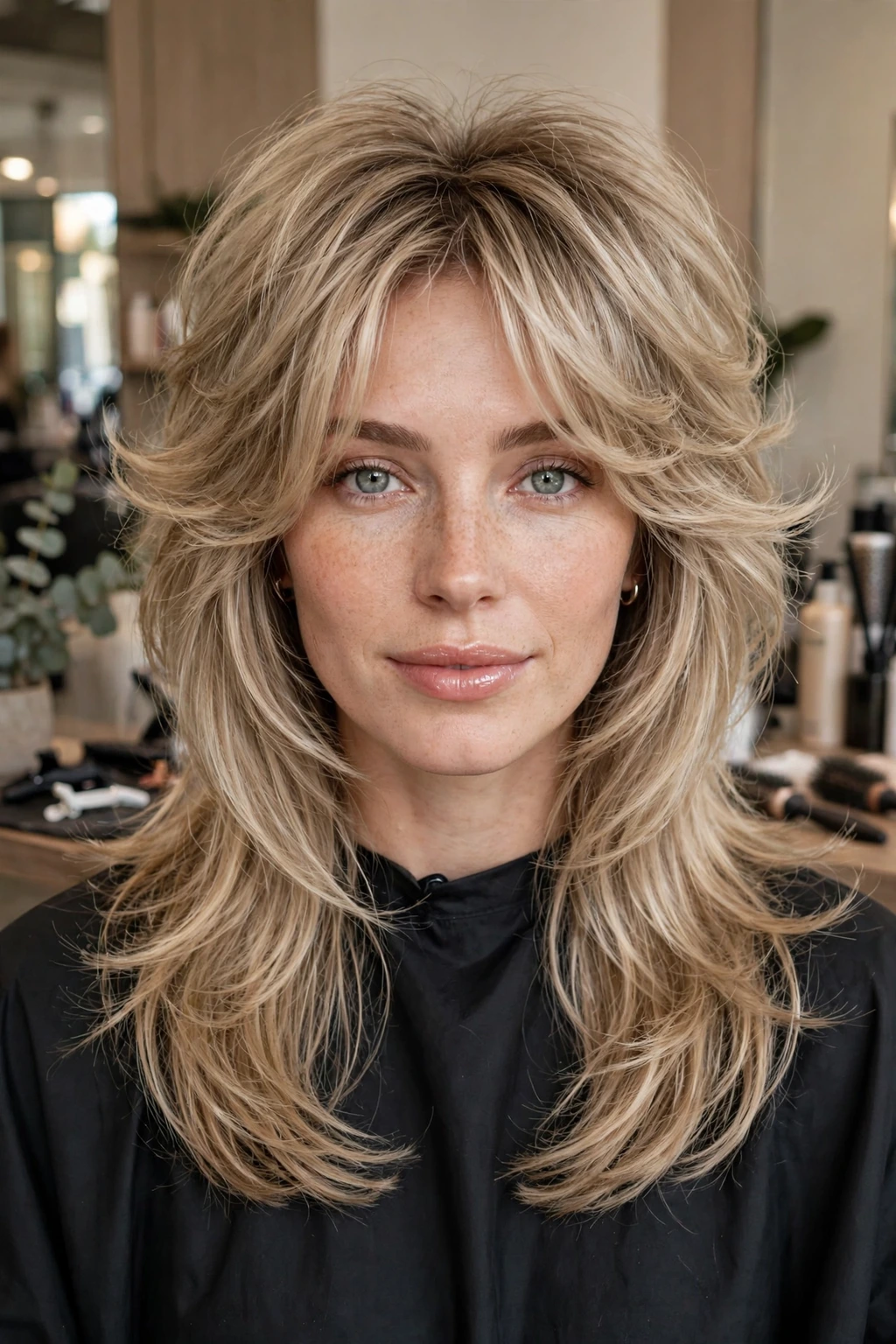Butterfly layers for fine hair