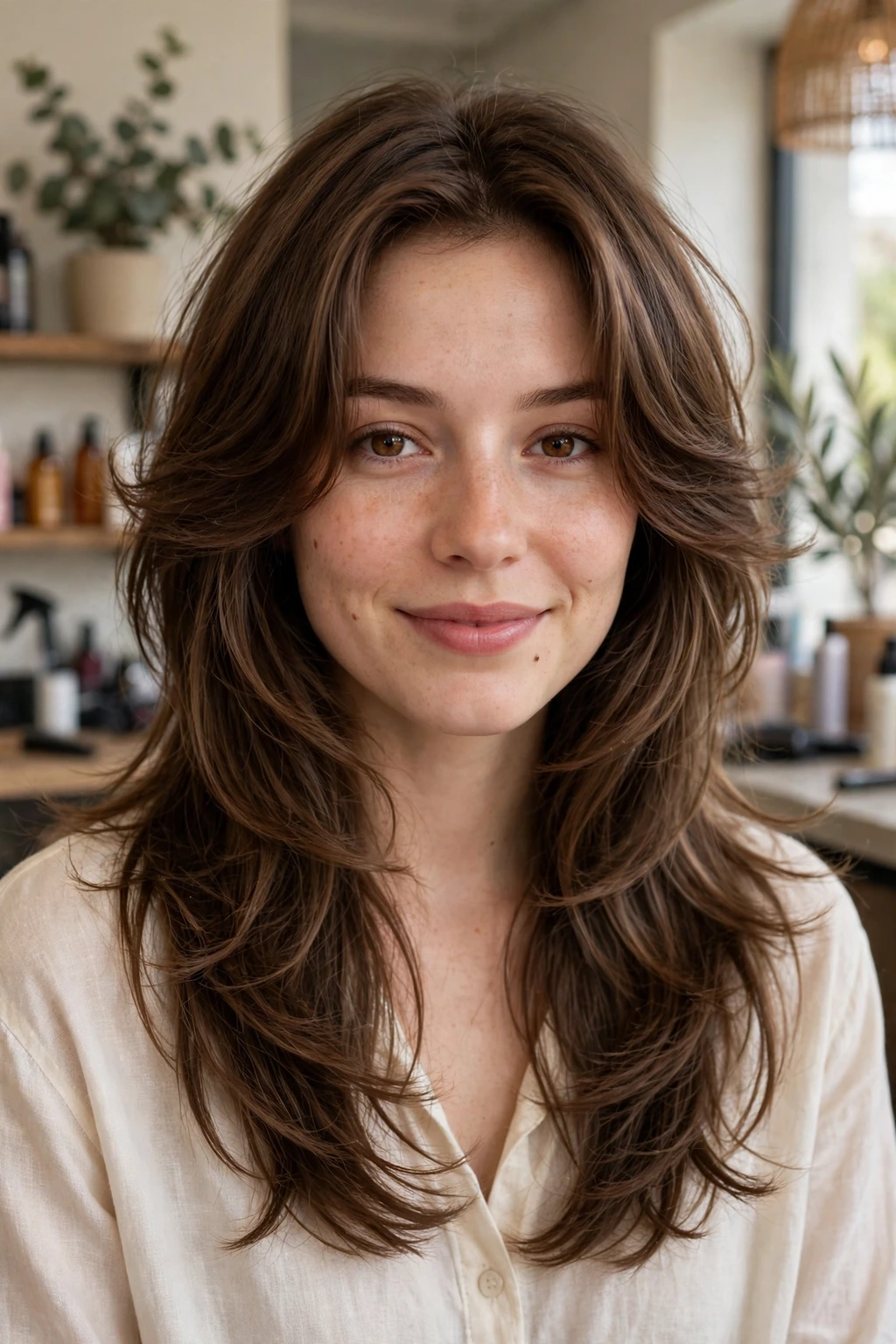 Easy butterfly layers hairstyle