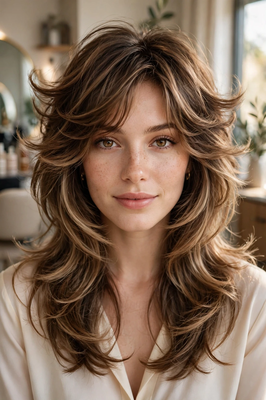 Romantic butterfly layers hairstyle