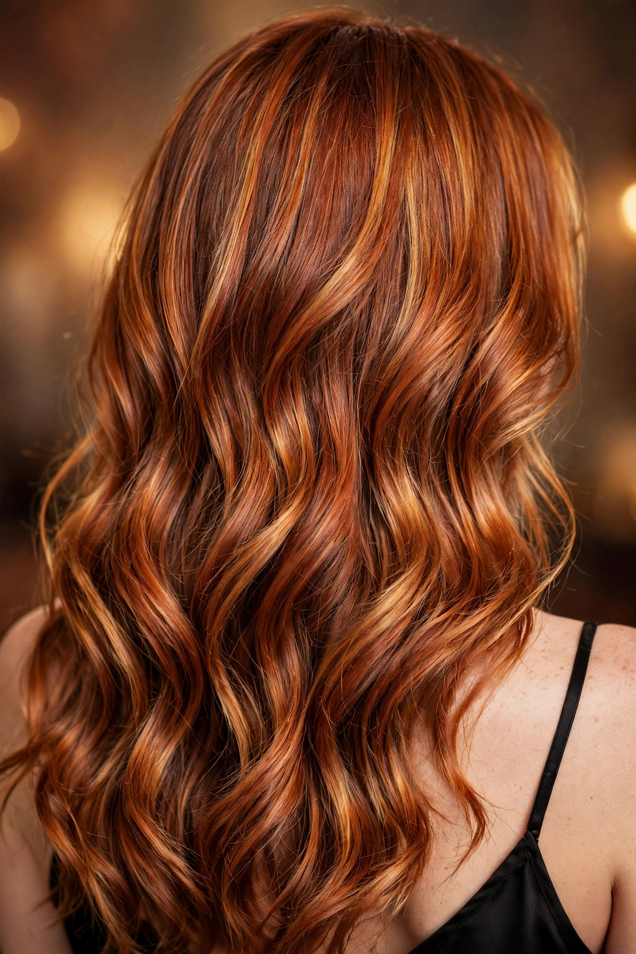 Dimensional Copper hairstyle