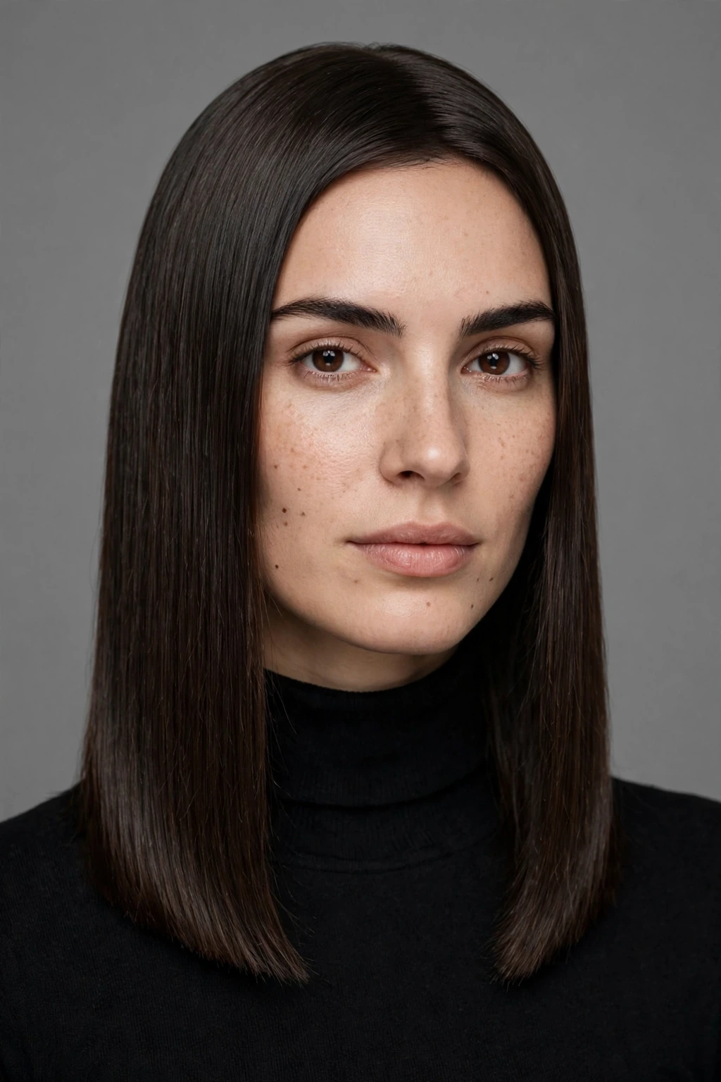 Blunt collarbone length haircut