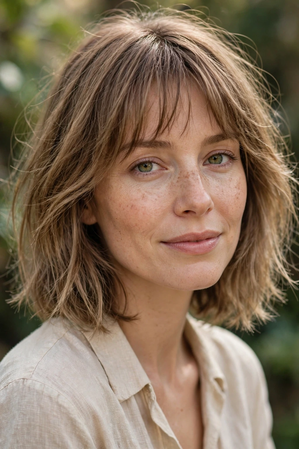 Wispy bang collarbone cut