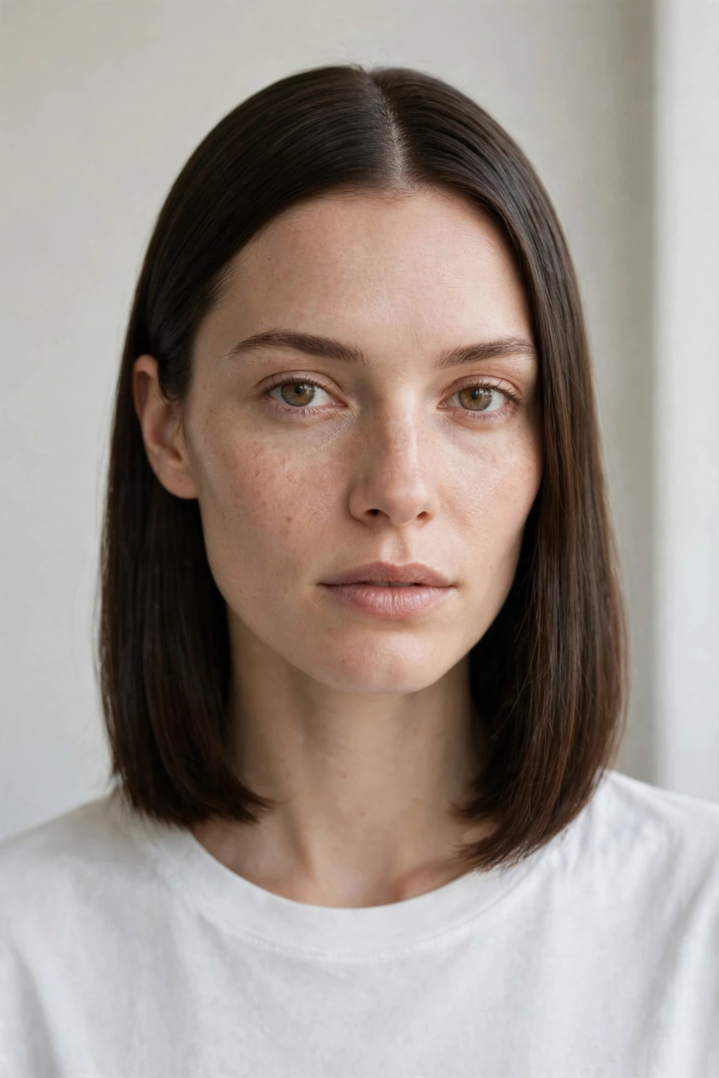 Middle part collarbone cut