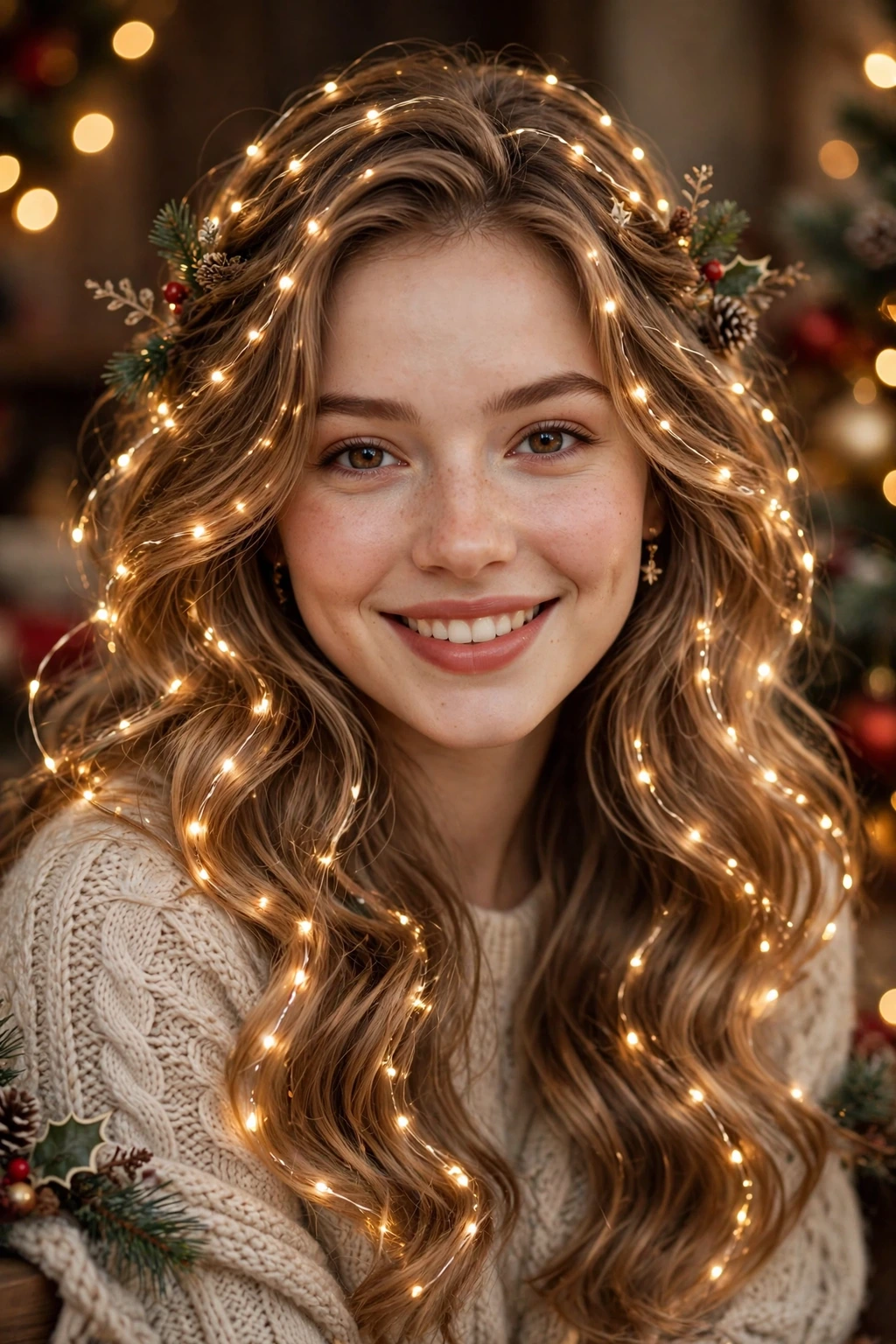 Twinkle light waves hairstyle