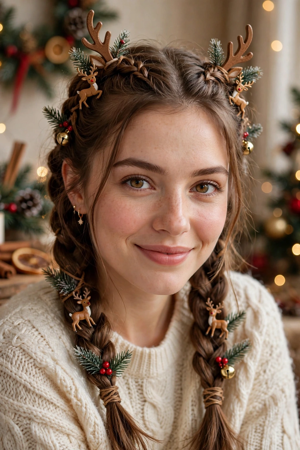 Reindeer braids hairstyle