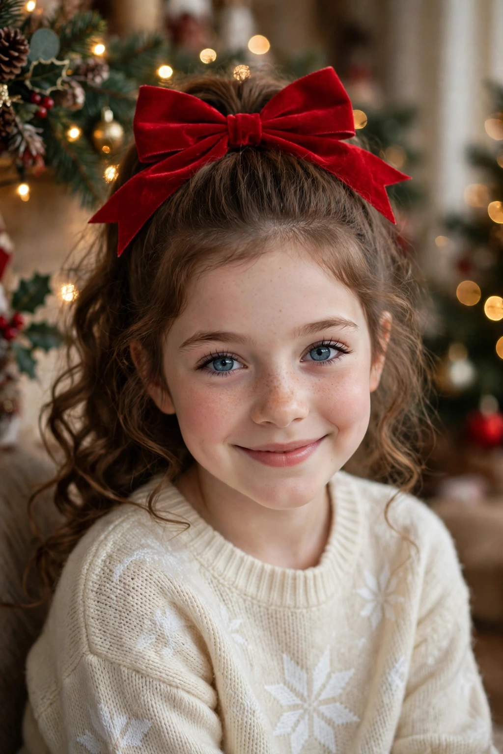 Festive bow hairstyle for girls