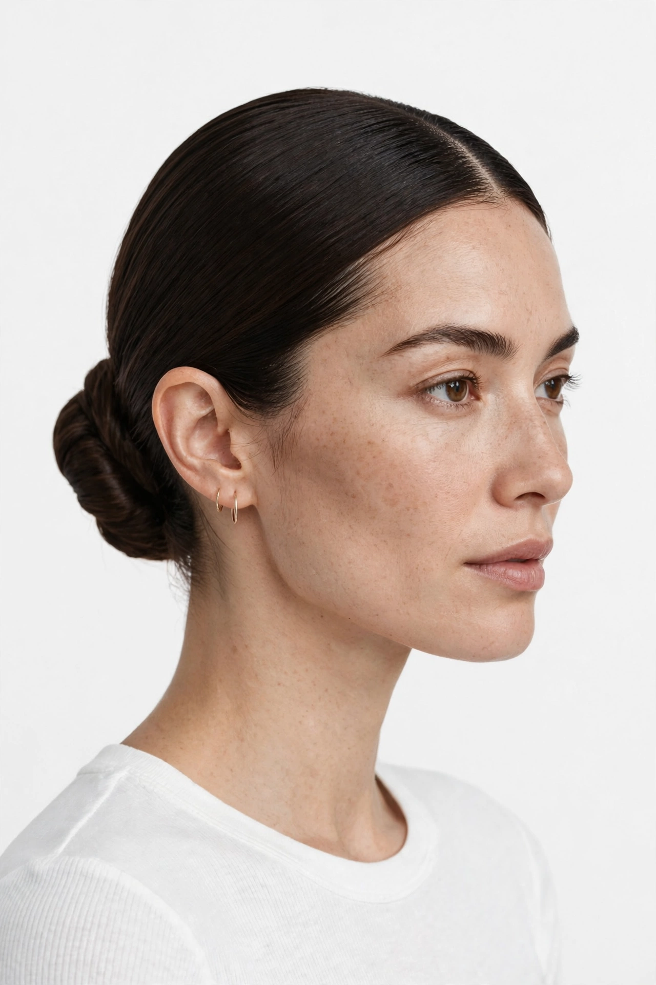 Sleek Center-Part Bun