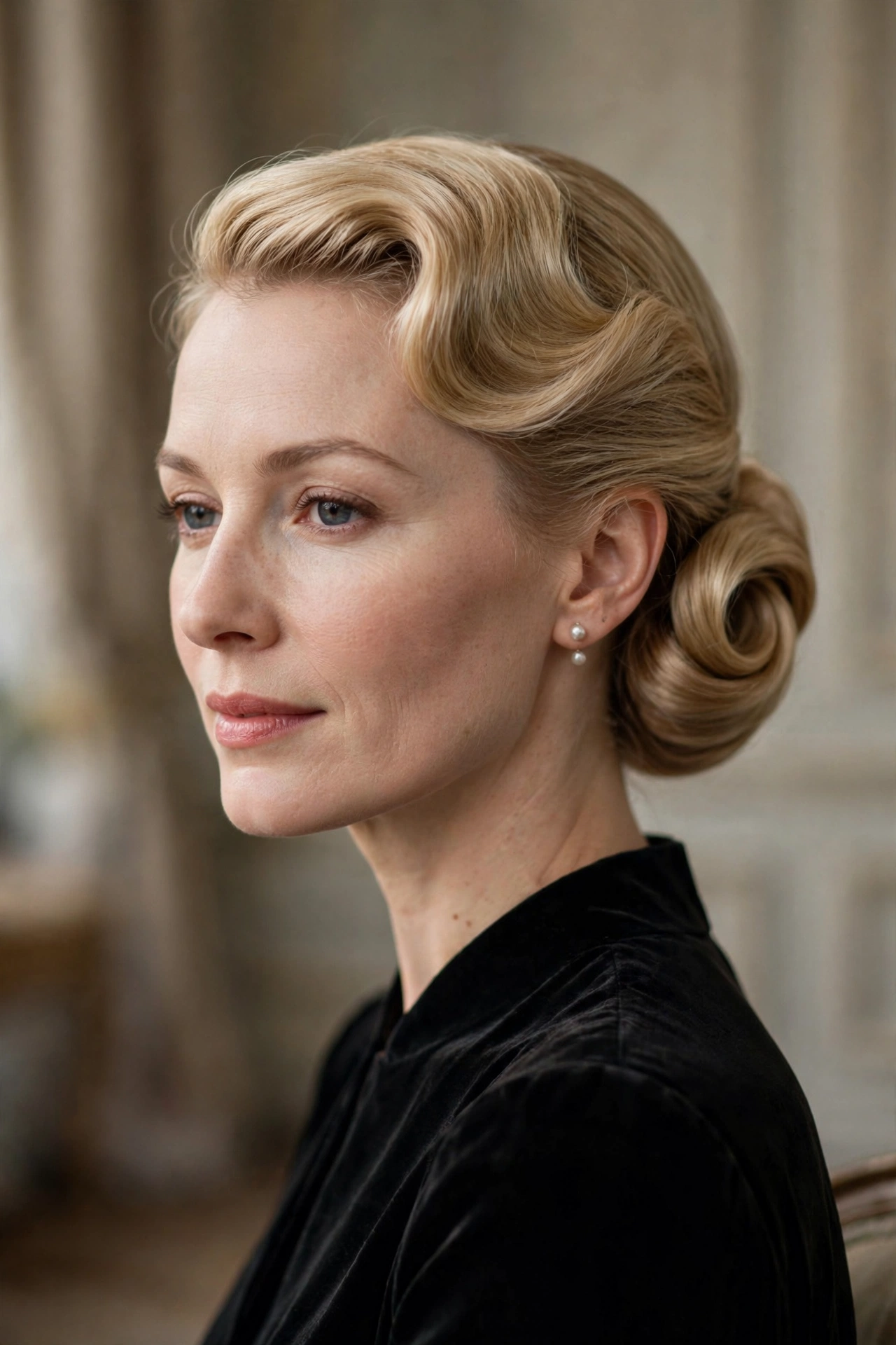 Elegant Rolled Updo