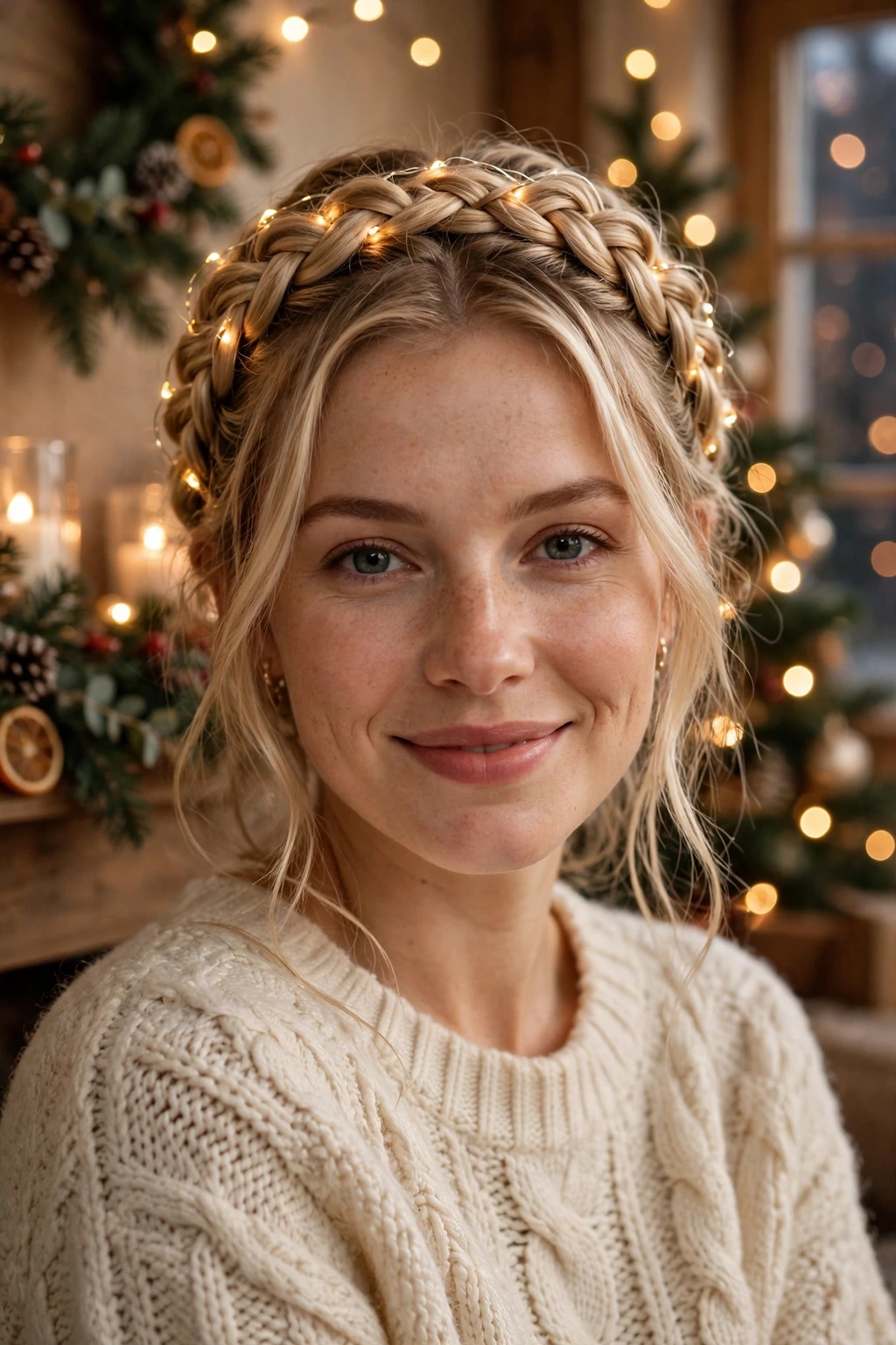 Christmas braided crown