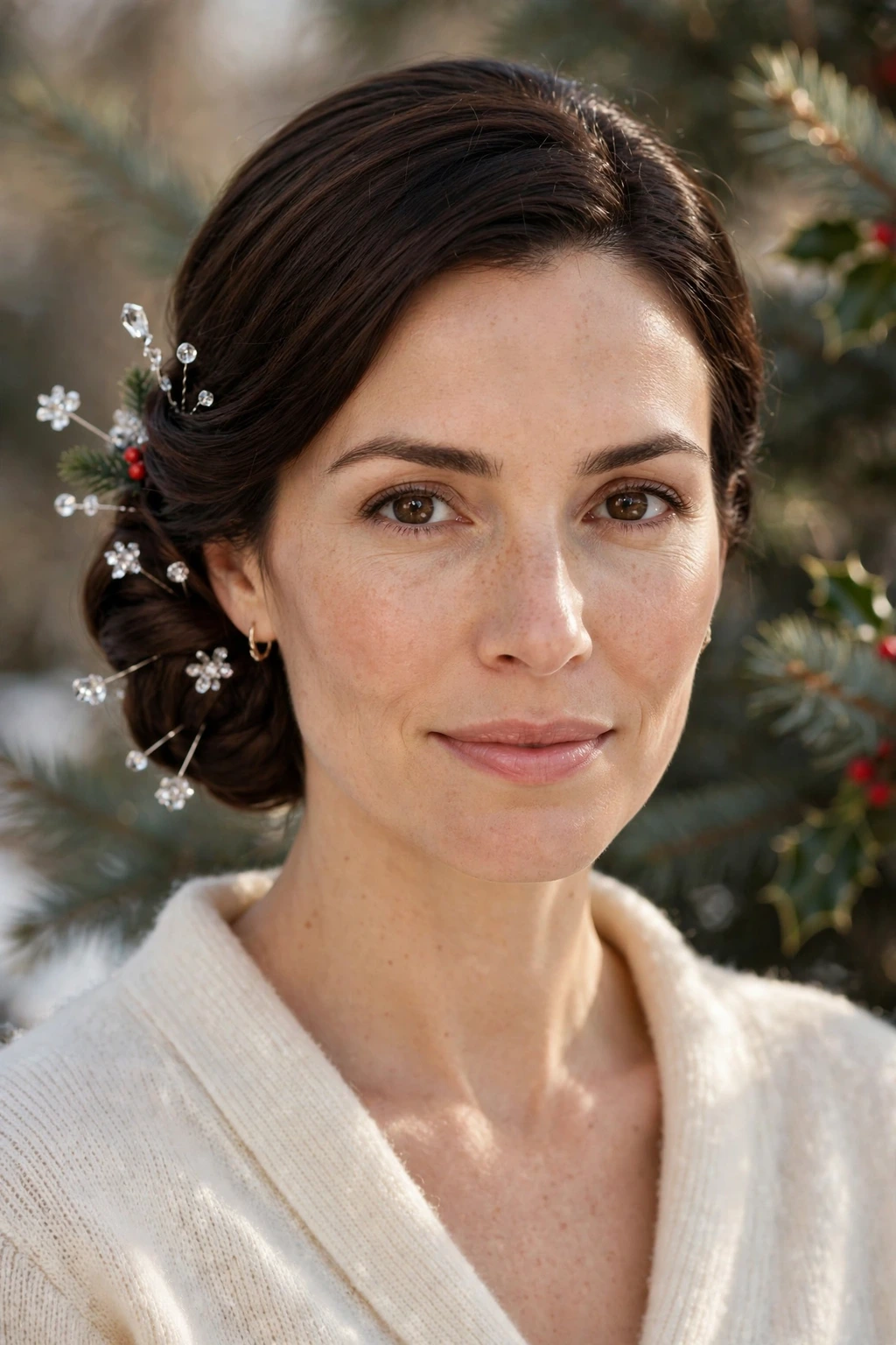 Elegant holiday chignon