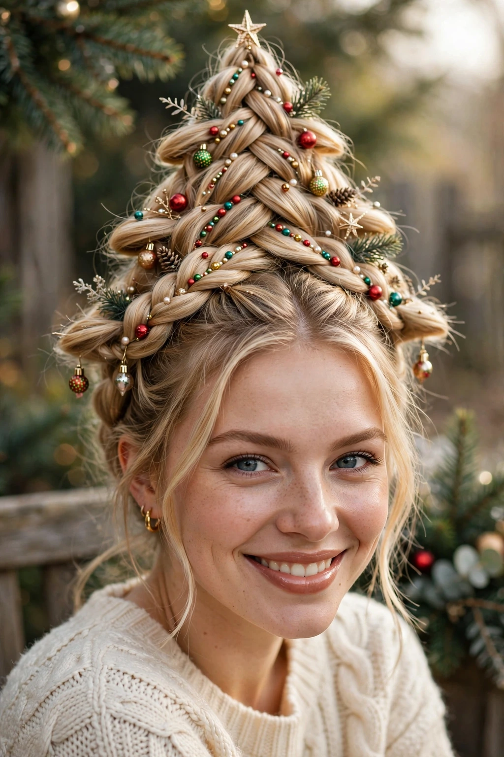 Christmas tree braid