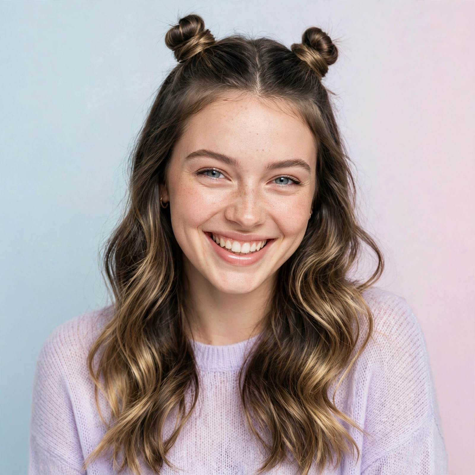 Double Mini Buns hairstyle