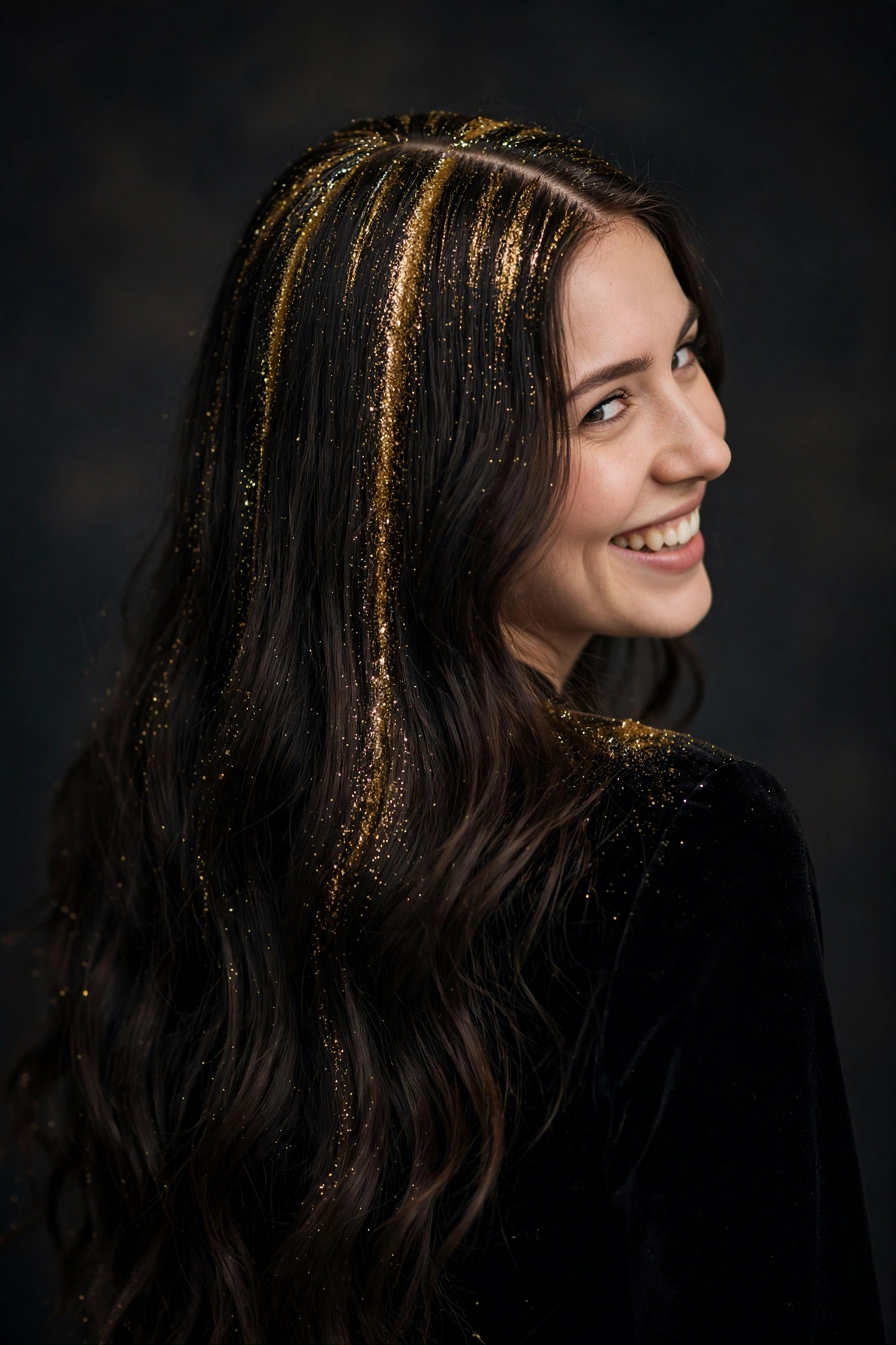 Glitter Roots hairstyle