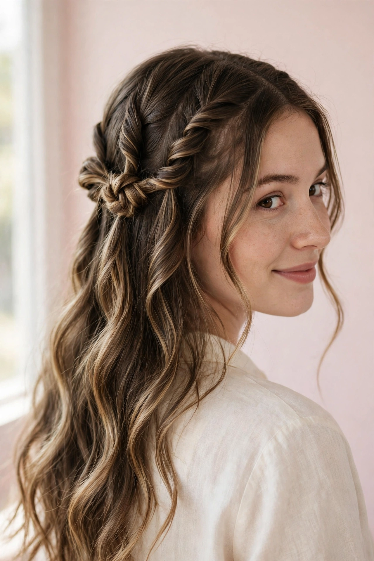 Twisted Half-Up hairstyle