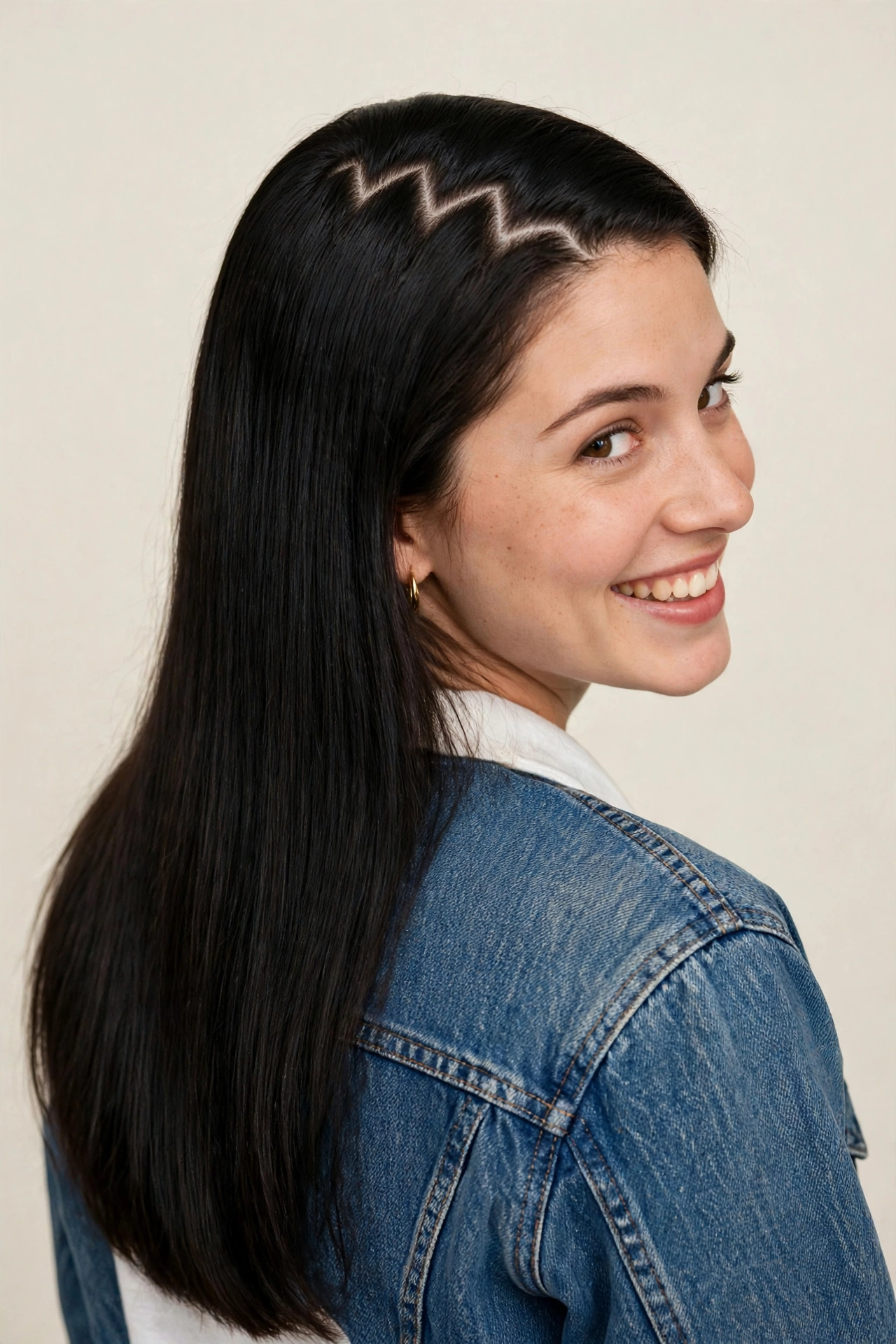 Zigzag Part hairstyle
