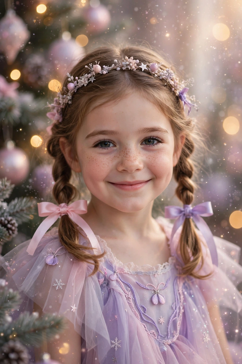 Child with pastel sugarplum twists