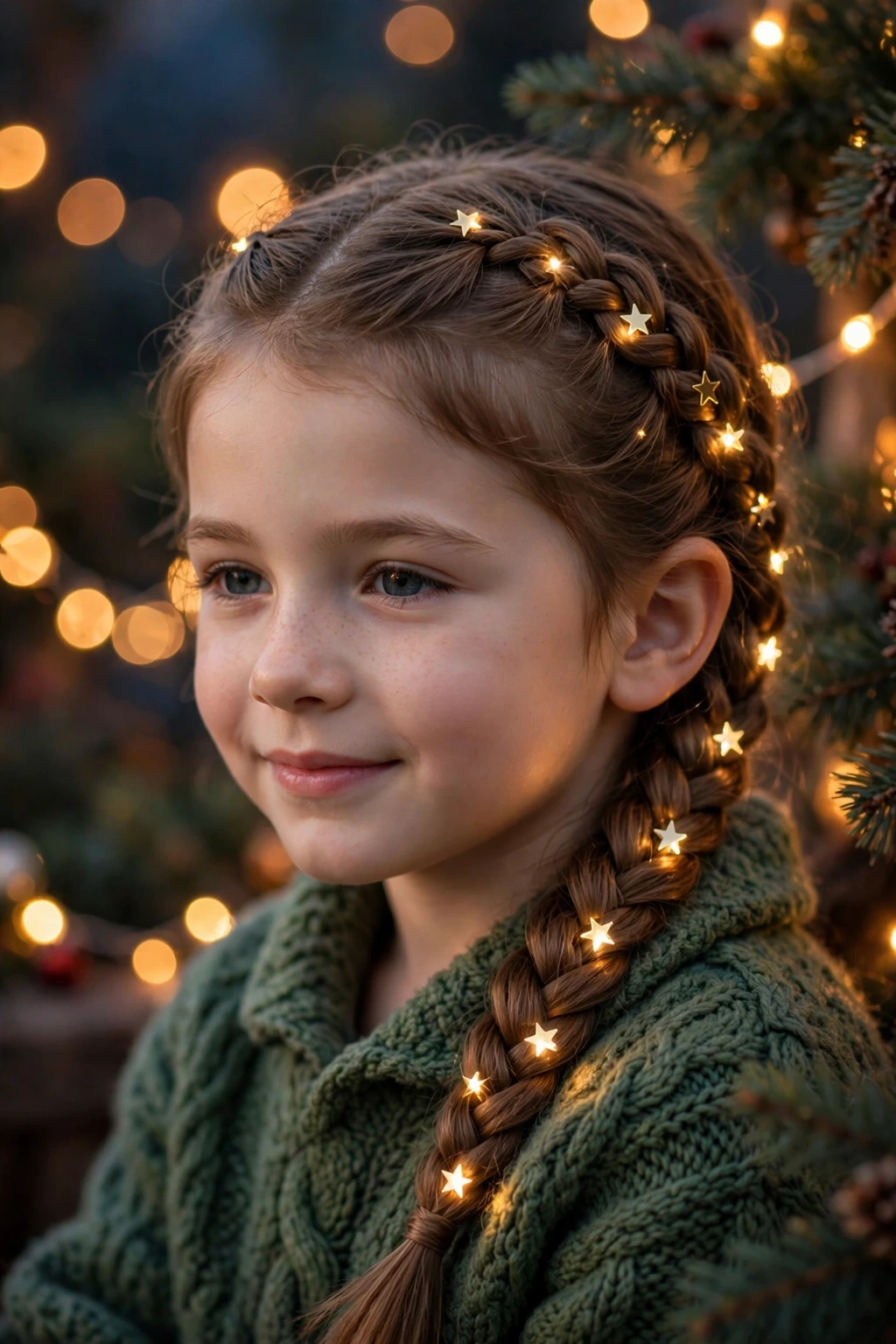 Child with starlight braid
