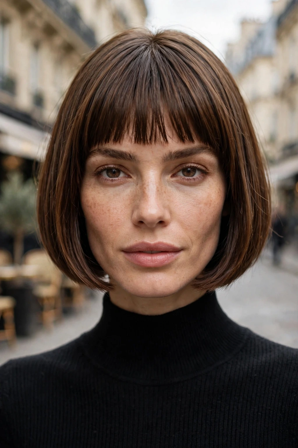 Chin length french cut