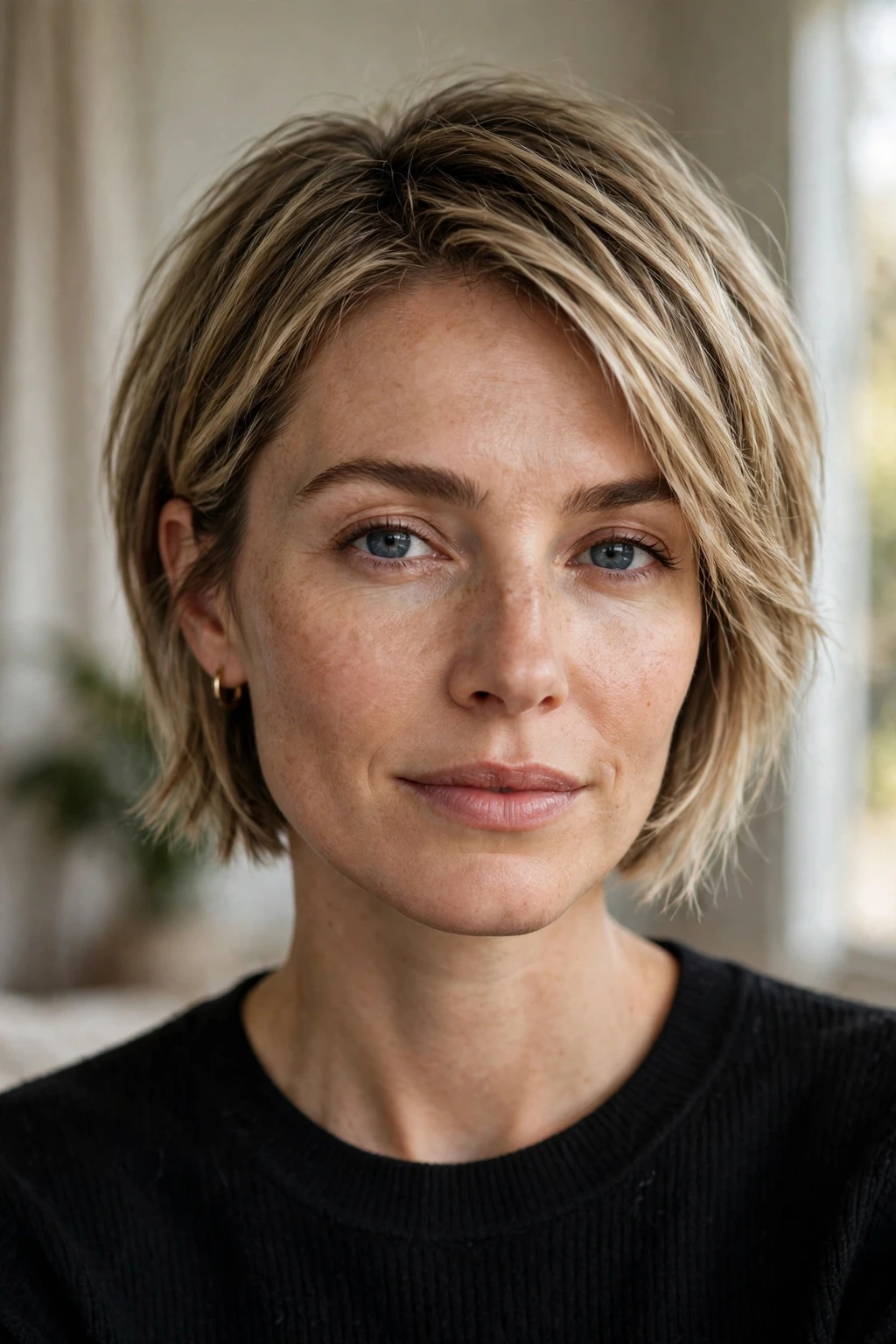 Chin length pixie bob