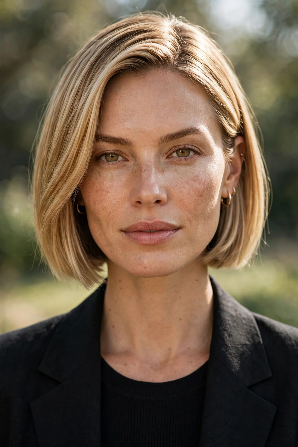 Sharp chin bob