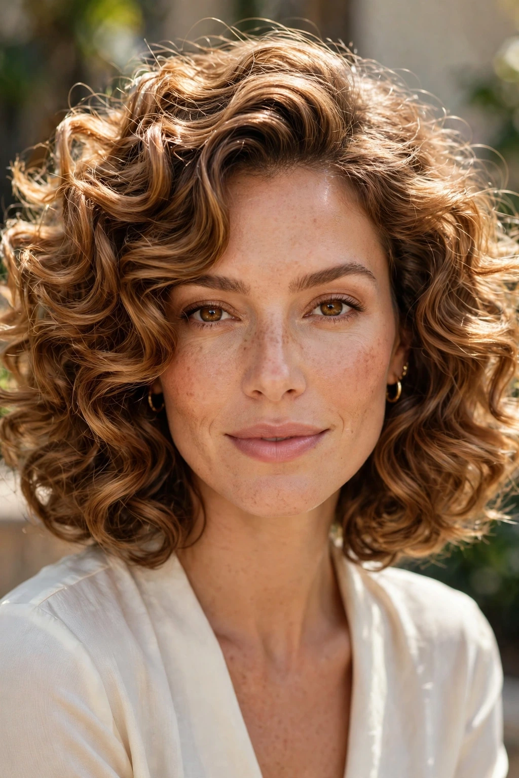 Voluminous chin curls