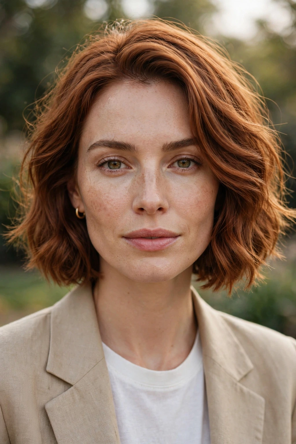 Wavy chin length