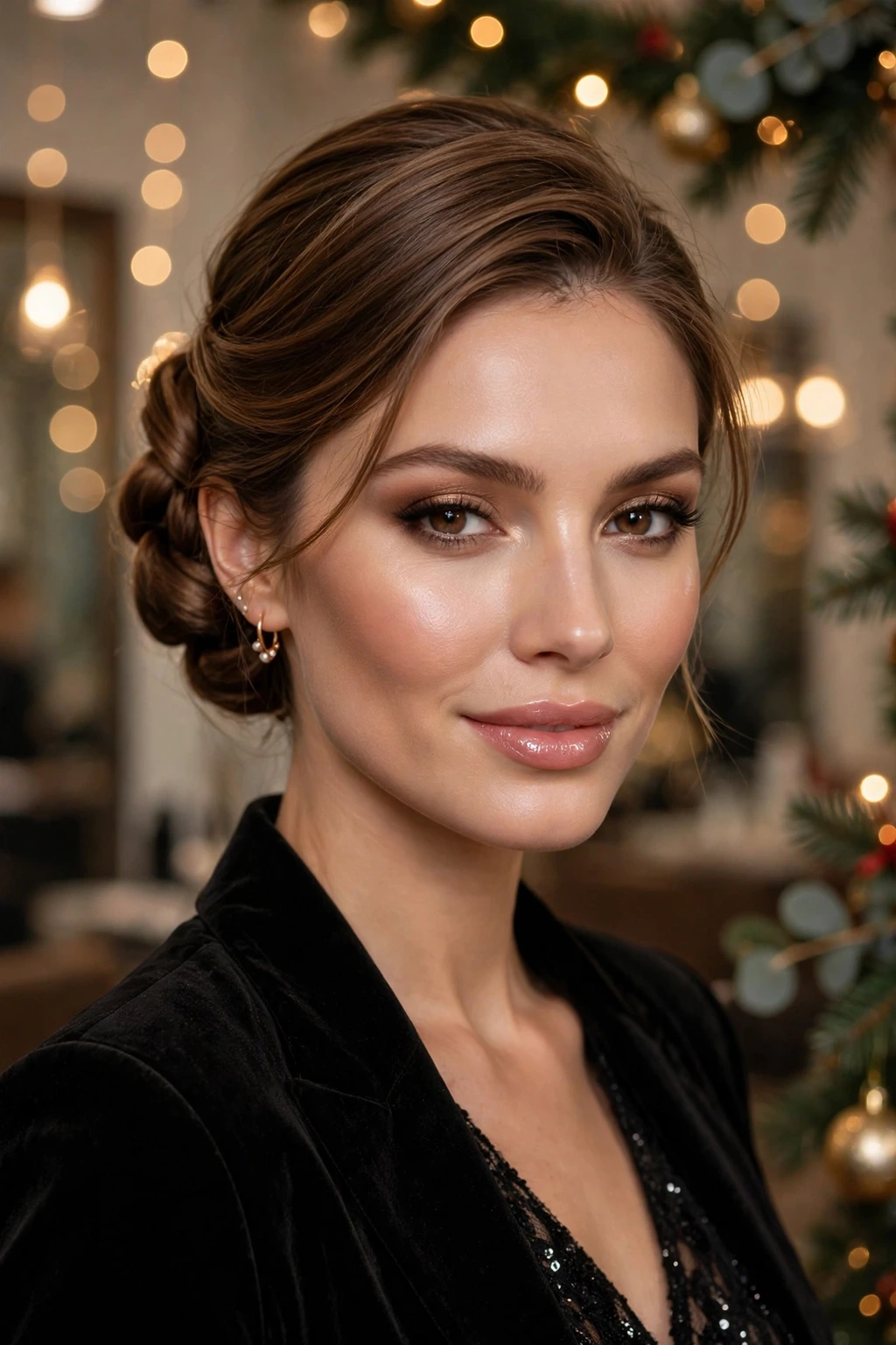 Chic chignon twist party updo