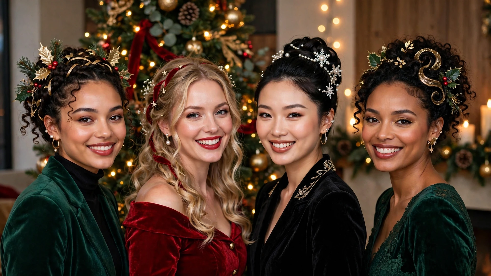 Christmas hairstyles for women inspiration