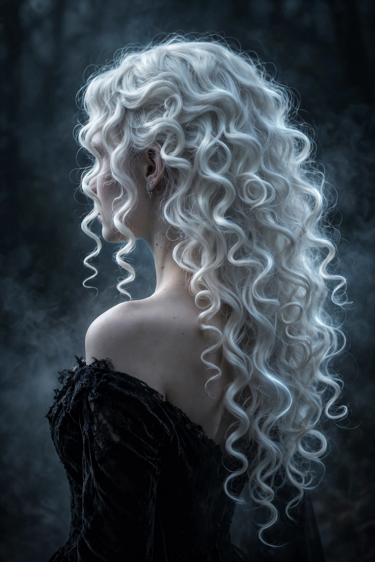 Ghost-White Ringlets hairstyle