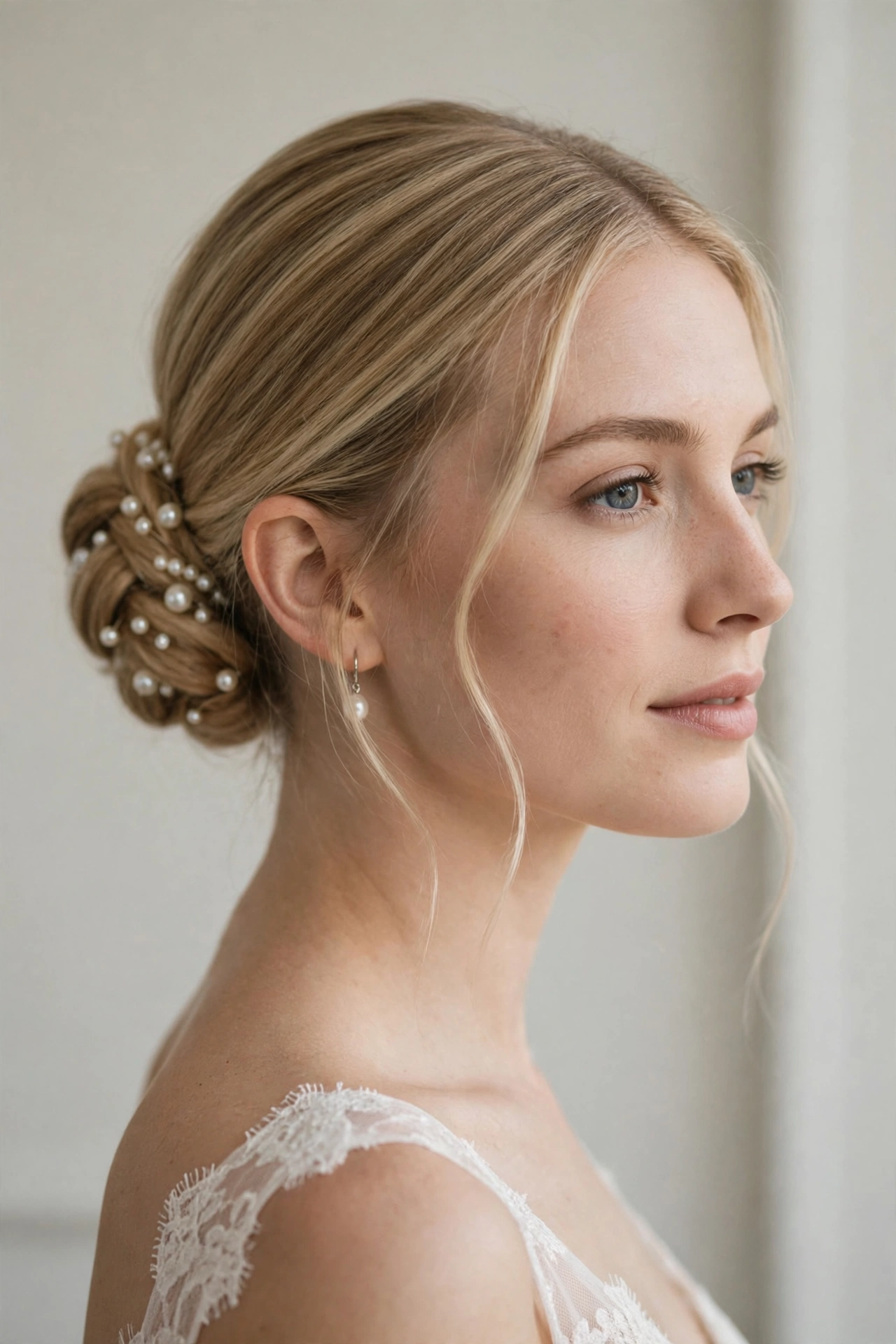 Pearl-Adorned Bun
