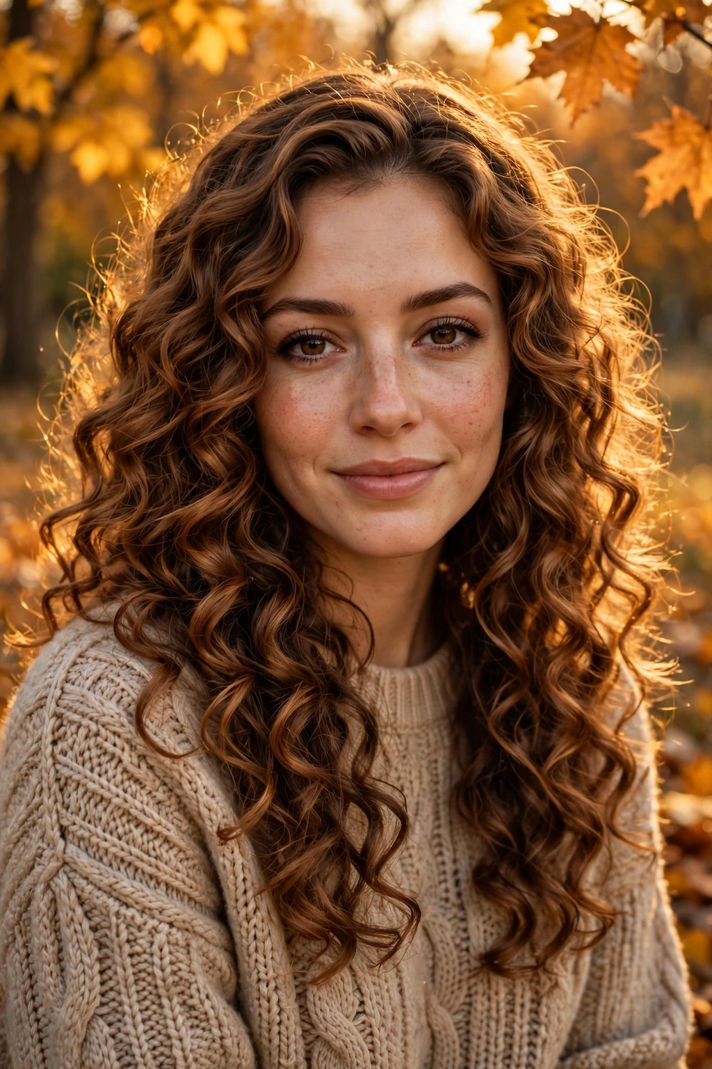 Warm caramel curls