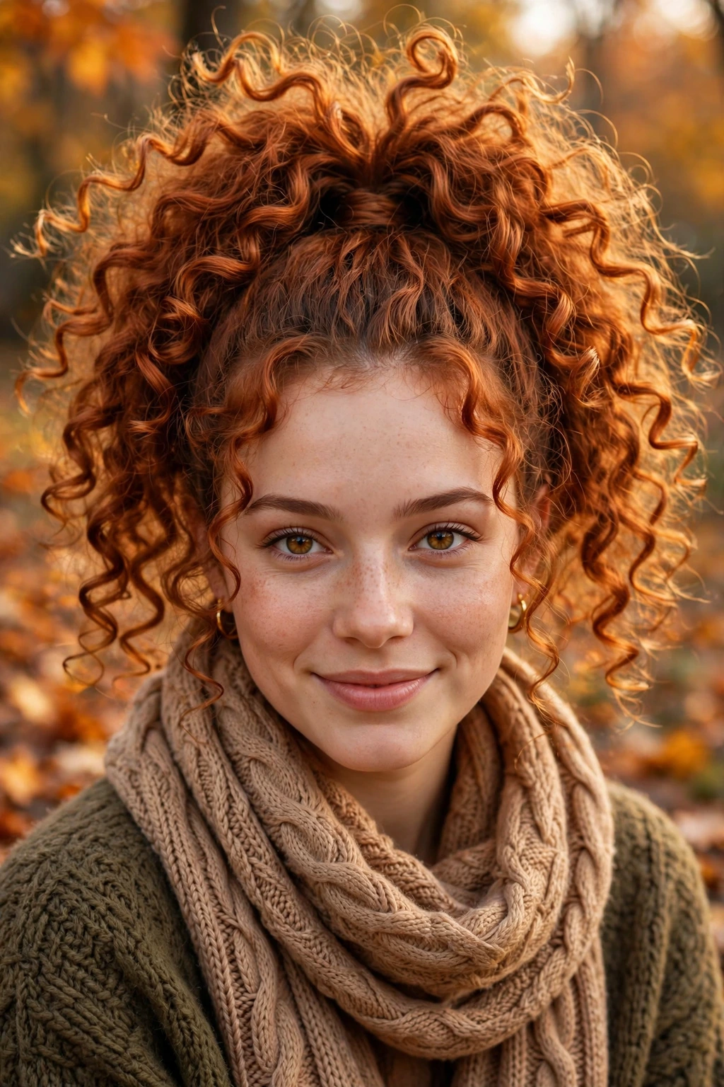 Autumn ringlet ponytail