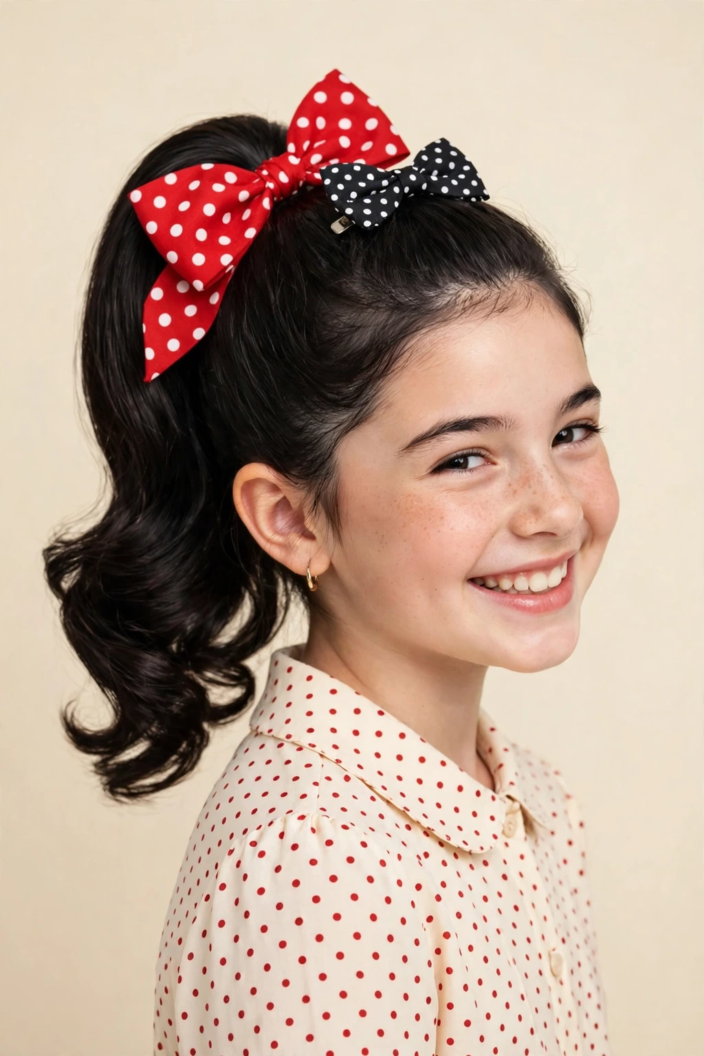 The Polka-Dot Bow hairstyle