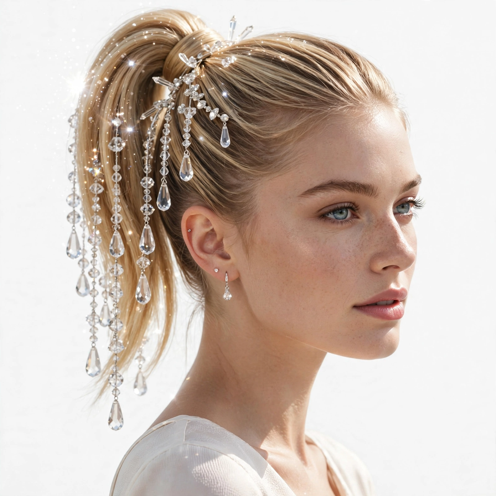 Crystal Drop Ponytail