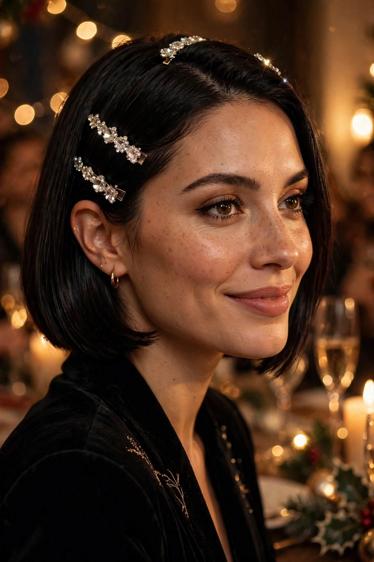 Crystal Barrette Bob