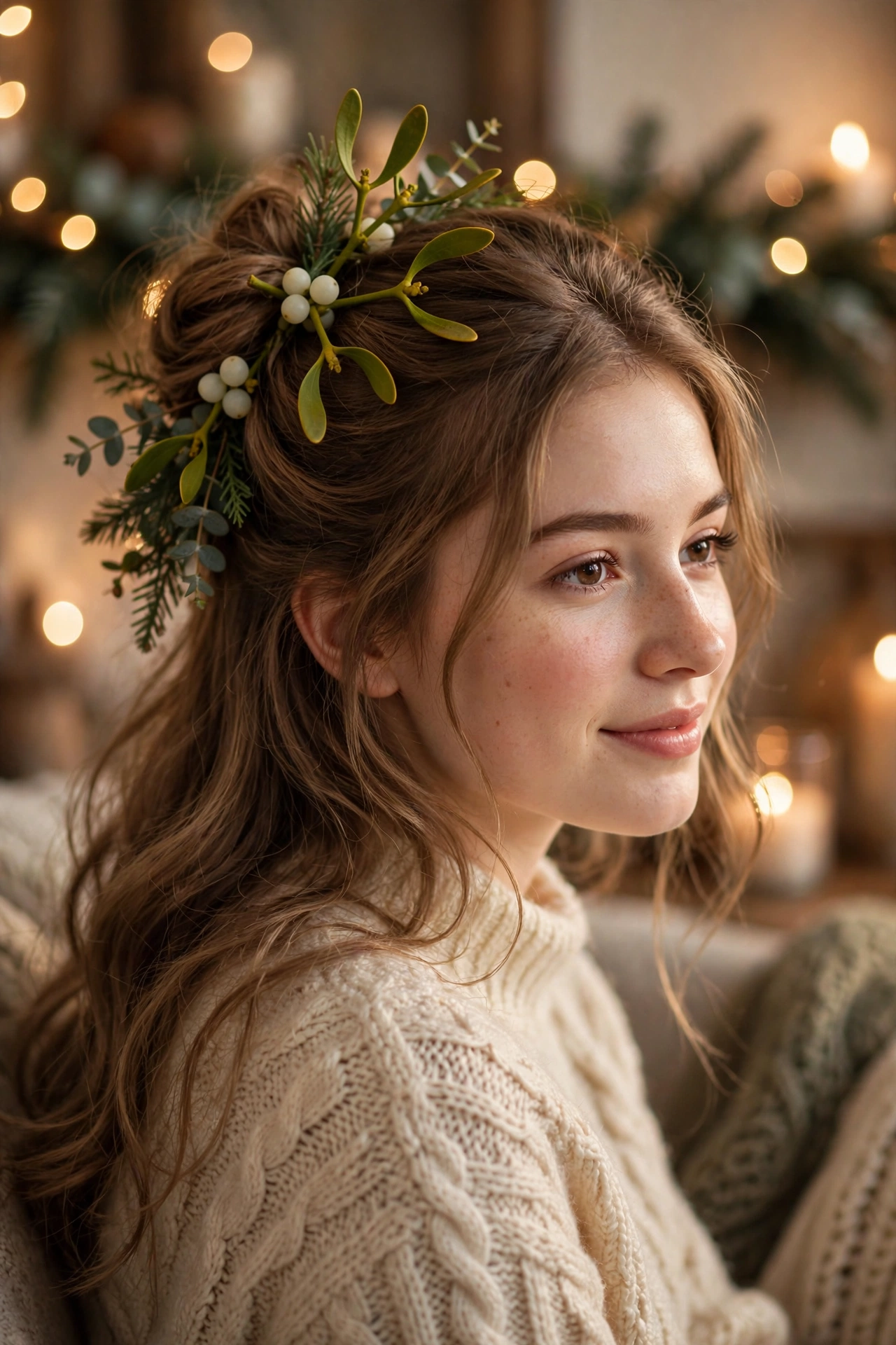 Mistletoe Half-Up