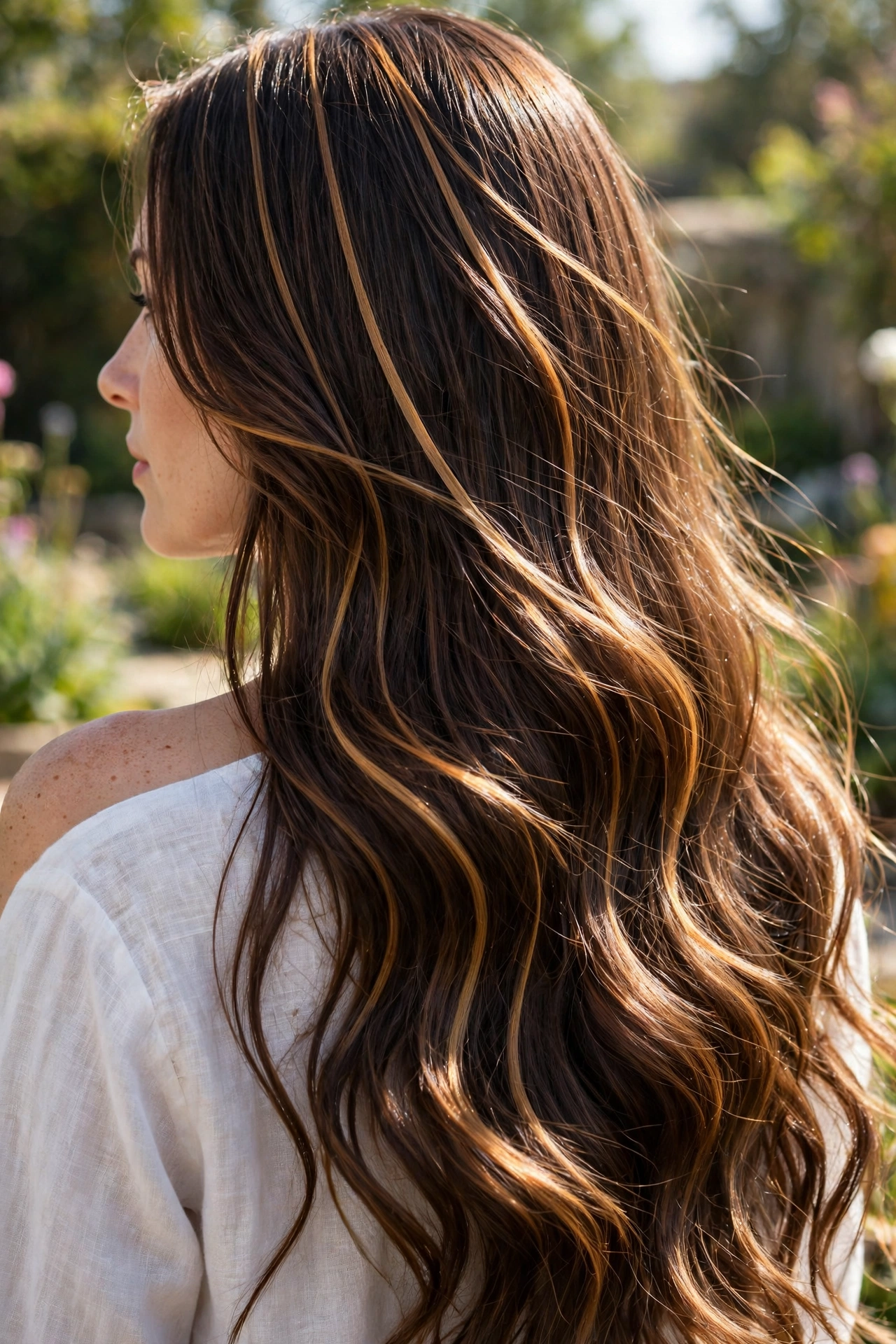 Caramel Ribbon Highlights hairstyle