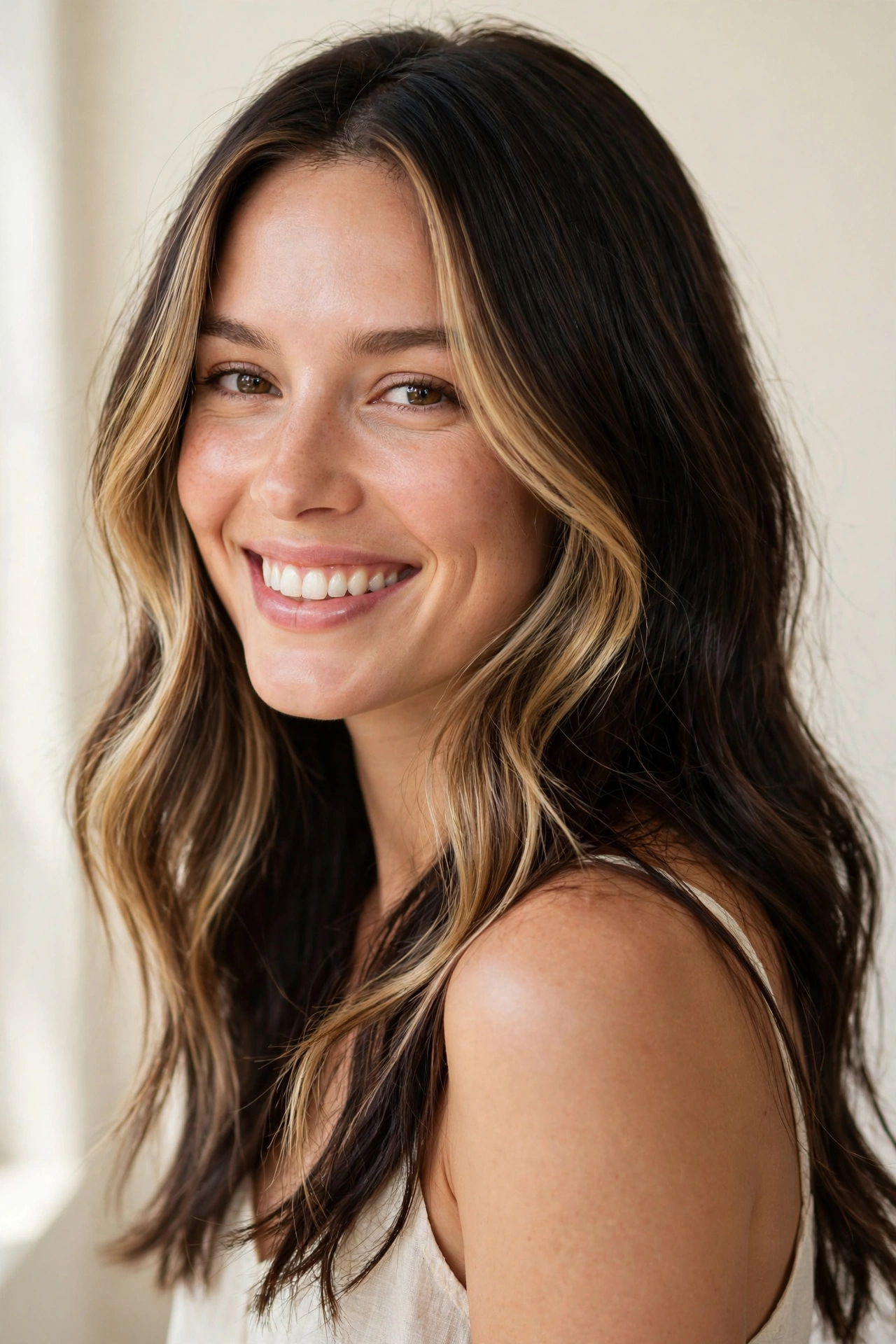 Face-Framing Highlights hairstyle