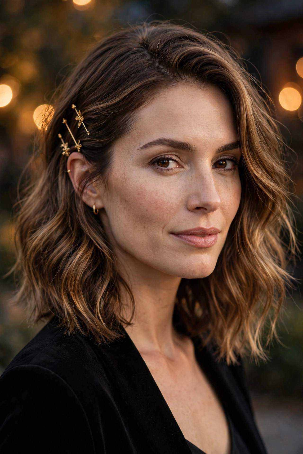 The Pinned-Back Lob hairstyle
