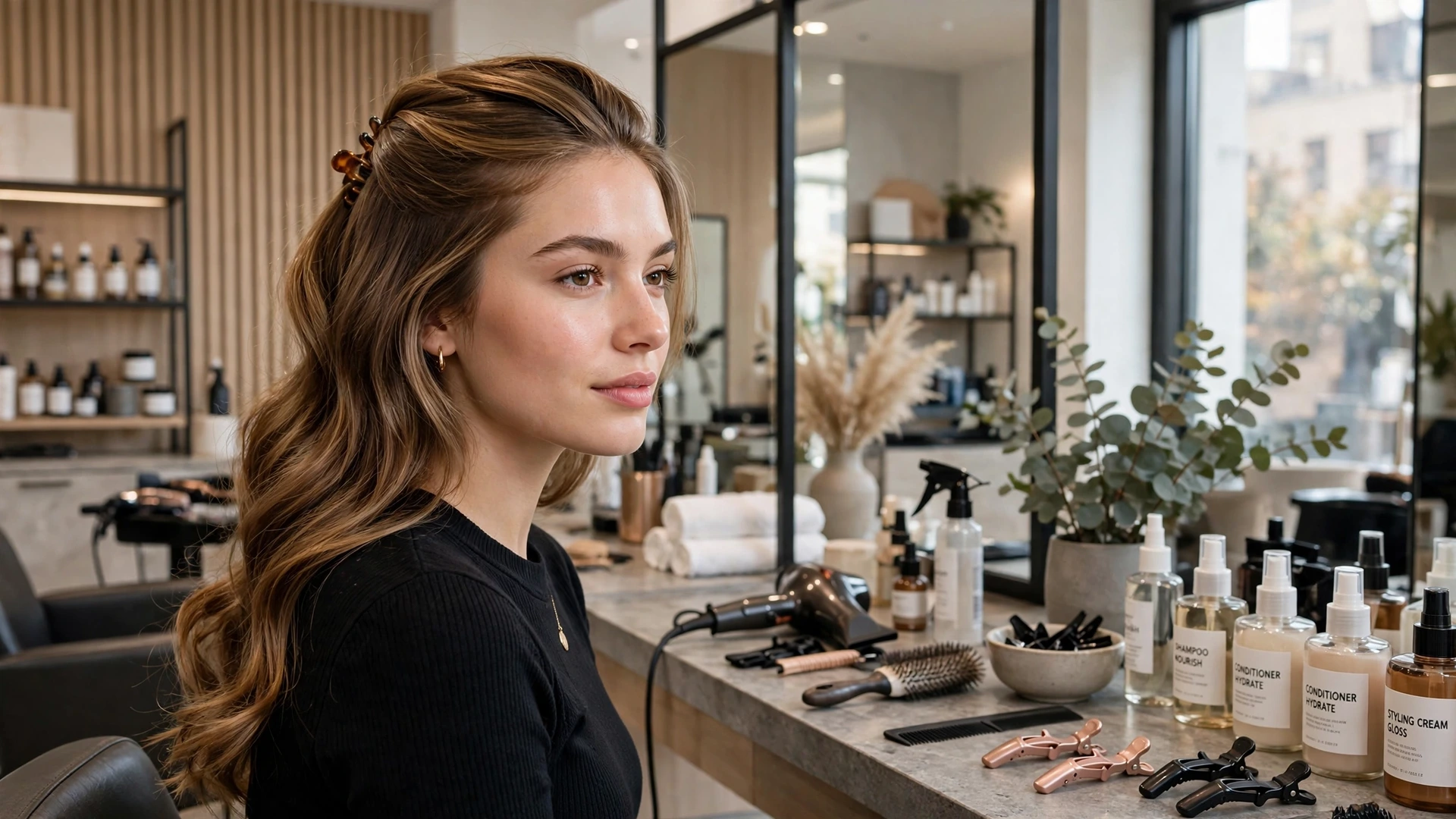 Half up half down hairstyles inspiration