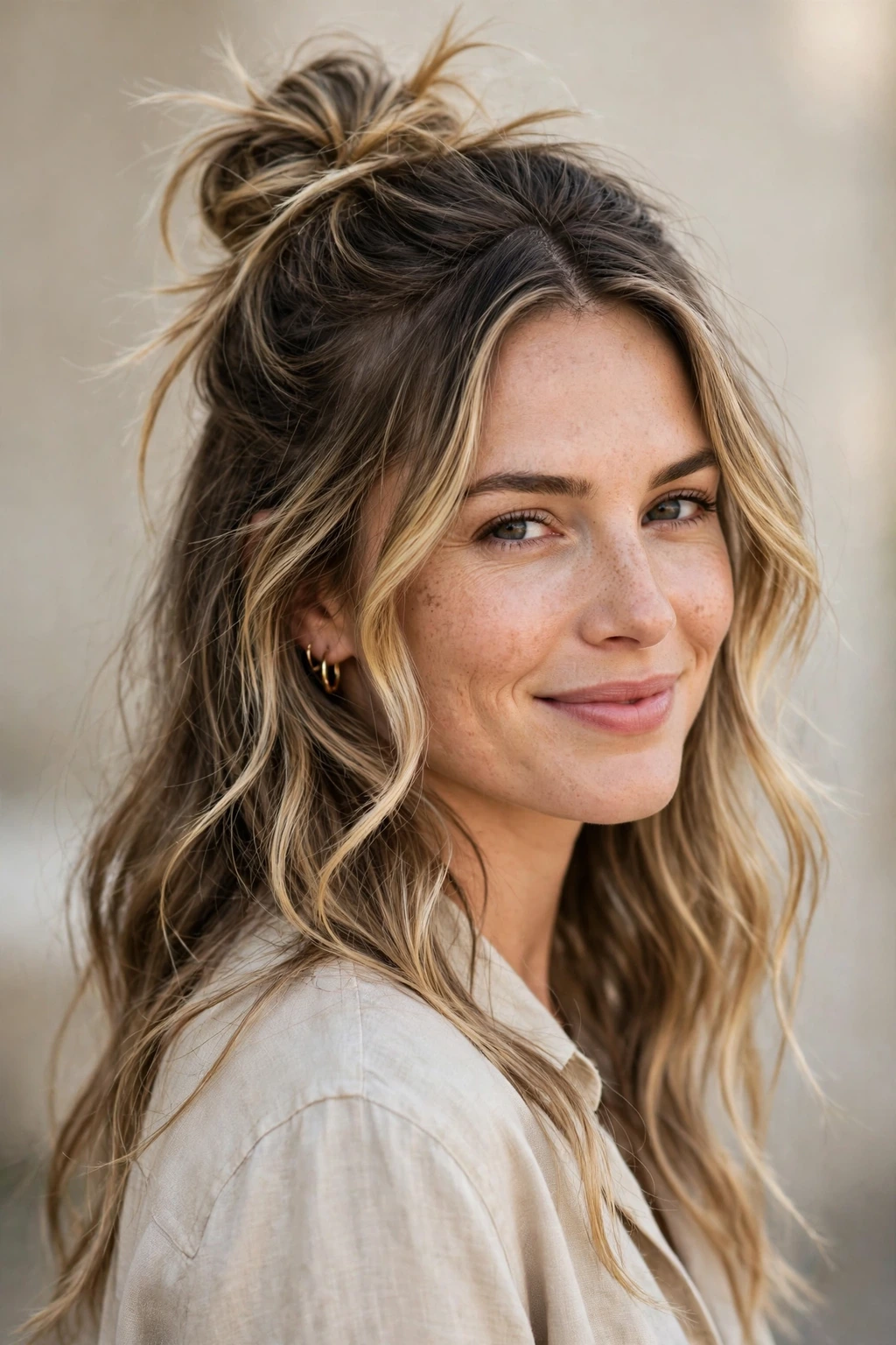 The Effortless Half Bun hairstyle