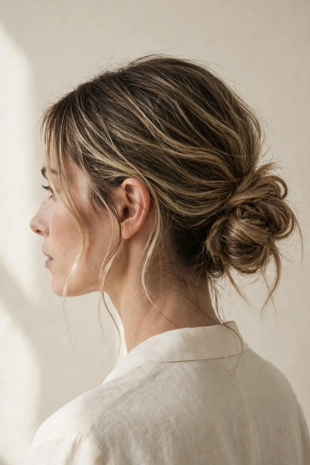 Effortless Low Bun hairstyle