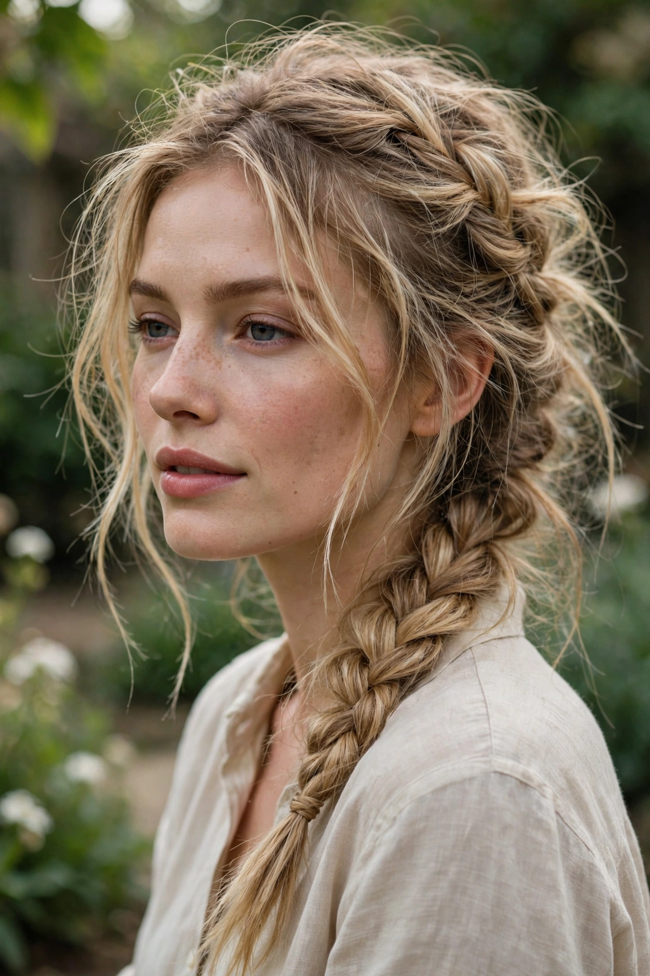 Messy French Braid