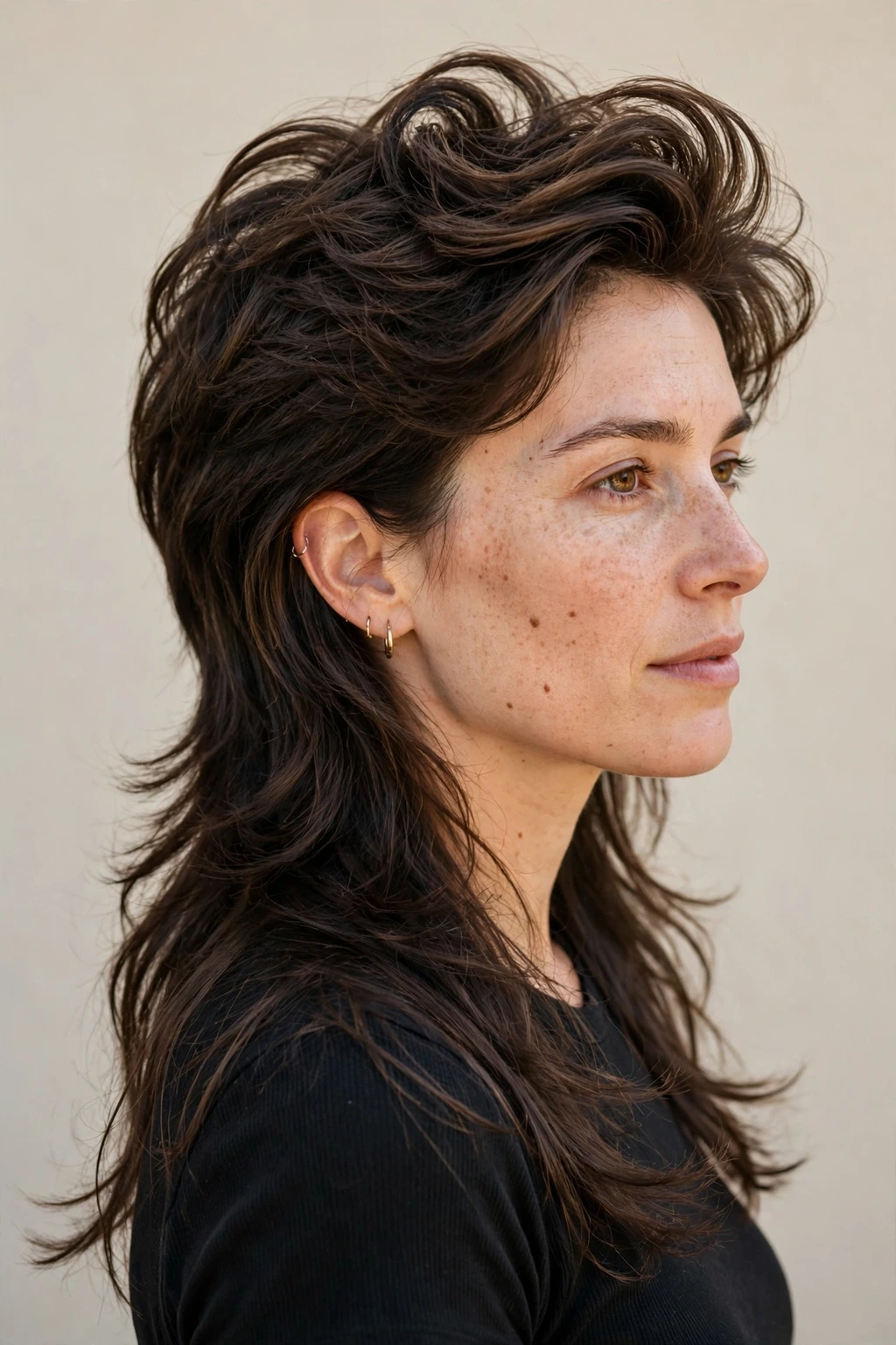 Modern soft mullet haircut
