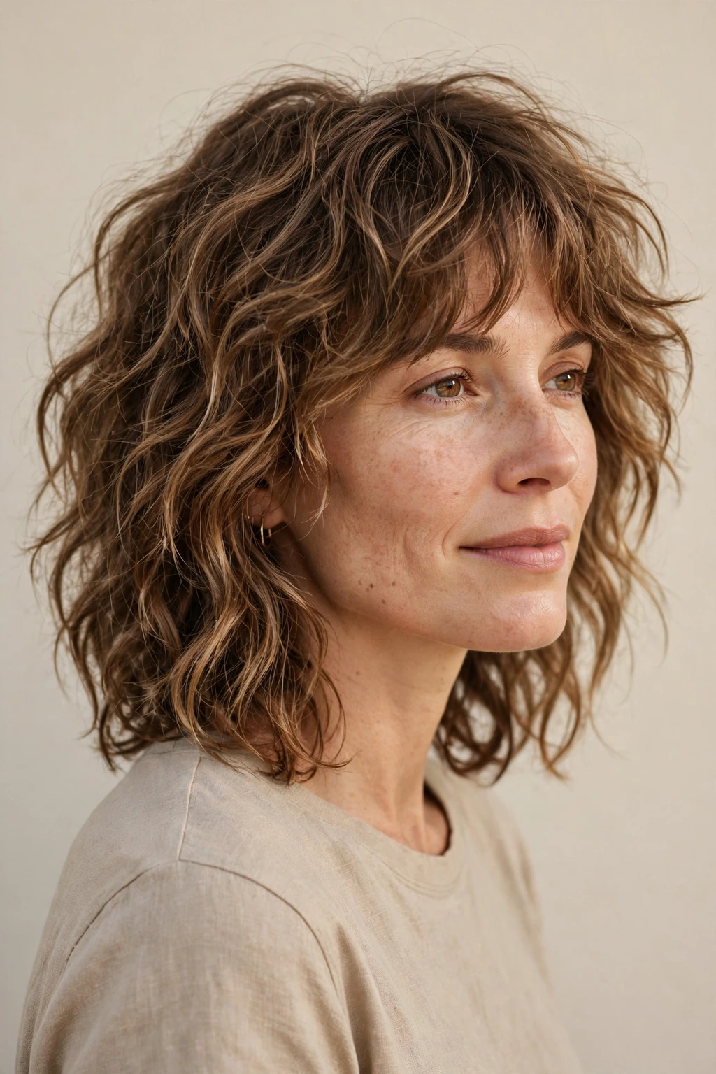 Wavy collarbone length shag
